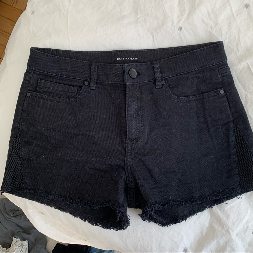 Elie Tahari Black Jean Shorts